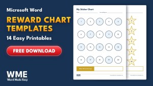 Reward Chart and Behavior Chart Templates for Word