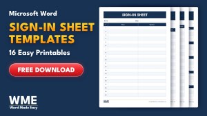 Sign-In Sheet Templates for Word