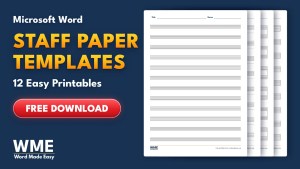 Staff Paper Templates for Word