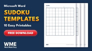 Sudoku Templates for Word
