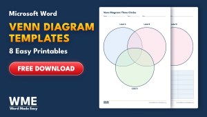 Venn Diagram Templates for Word