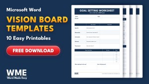 Vision Board Templates for Word