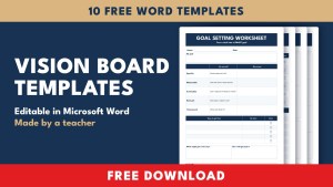 Vision Board Templates for Word