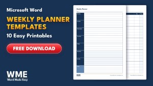Weekly Planner Templates for Word